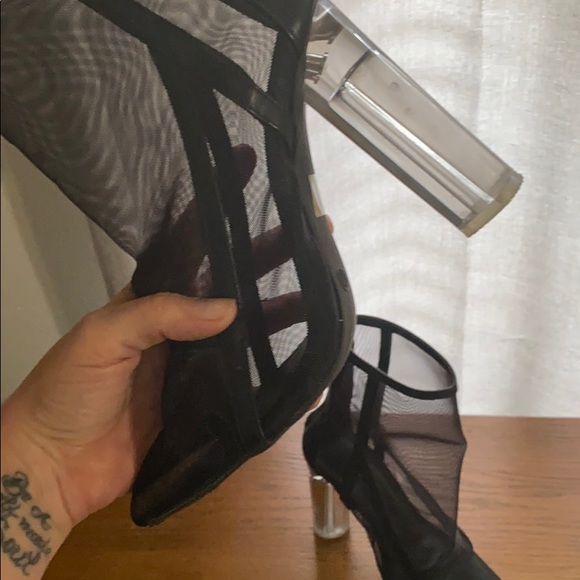 Size 7 - Nastygal Sheer and Acrylic Bootie - Picture 2 of 3